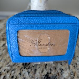 Buxton Blue Leather Wallet